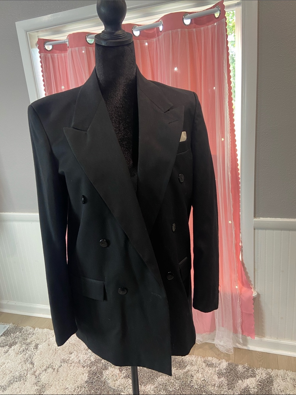 Calvin Klein Black Double-Breasted Women’s Blazer Jacket size S